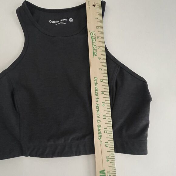 Outdoor Voices Athena Crop Racerback Top Women's Size M Charcoal Gym Athleisure - Picture 11 of 11